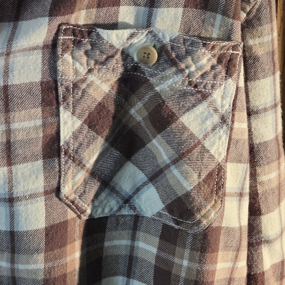 J. Peterman Company Plaid Flannel Shirt Button Up Long Sleeve 2 pkt Men size S - Picture 4 of 14